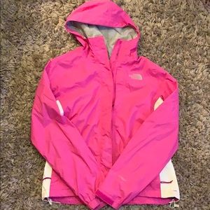 North Face pink raincoat